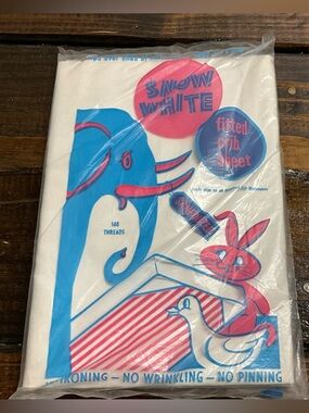 Vintage Infant Fitted Crib Sheet by Snow White Unopened MCM